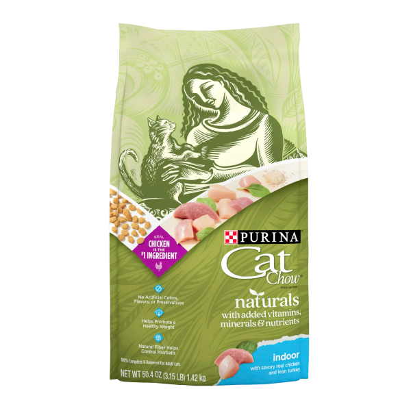 Purina Cat Chow Naturals Chicken & Turkey Dry Cat Food, 2.2 lb Bag