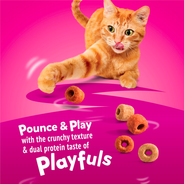 Purina Friskies Playfuls Salmon & Shrimp Flavor Treats for Cats, 2.1 oz Pouch - Image 2