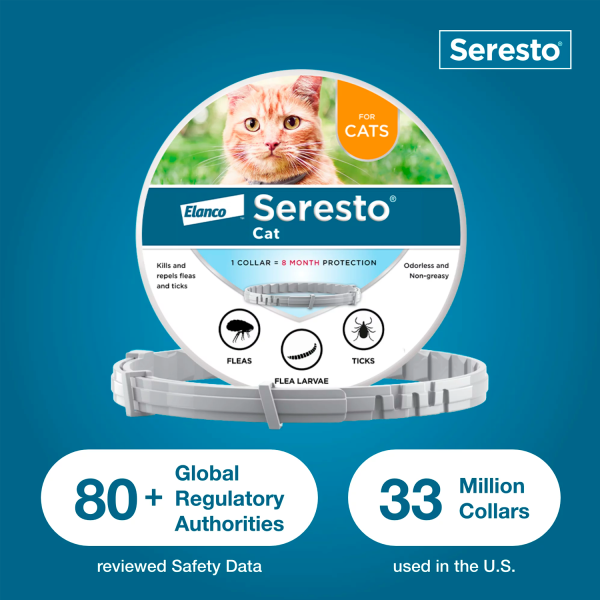 Seresto Cat Vet-Recommended Flea & Tick Prevention 8 Month Collar for Cats - Image 2